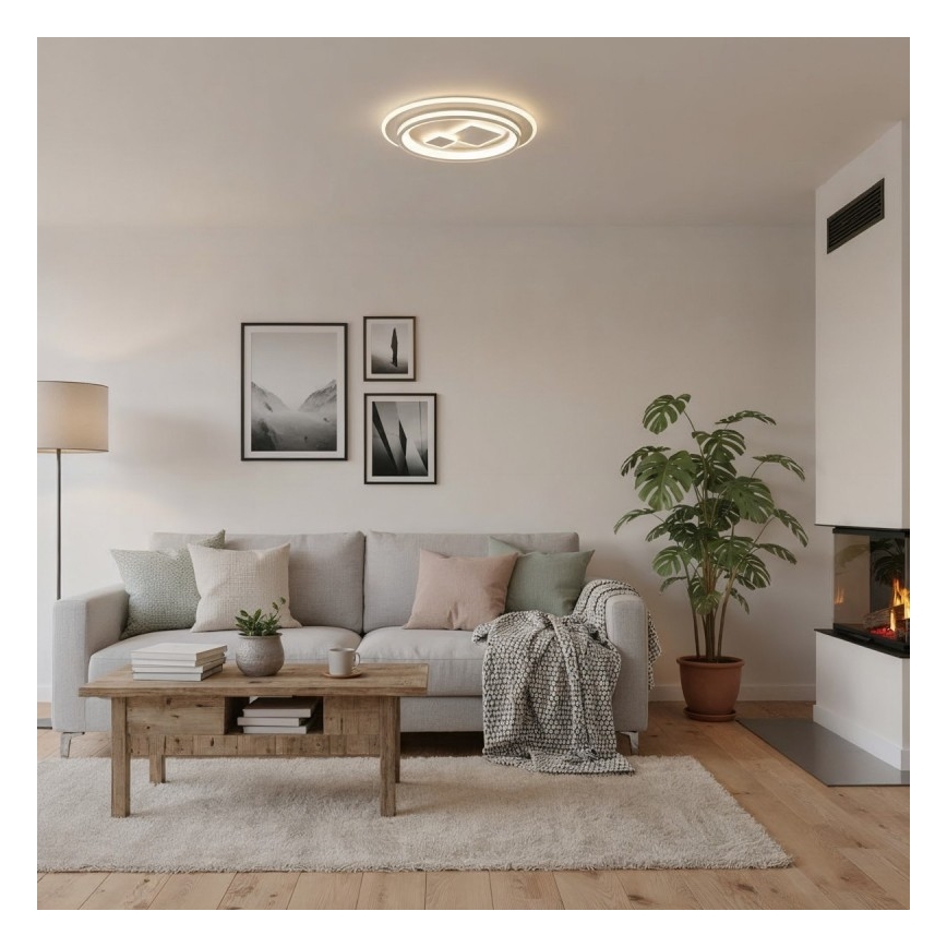 ITALUX - PARCO LED dimmējama griestu lampa LED/55W/230V 3000-6500K Ø 50 cm balta + tālvadība