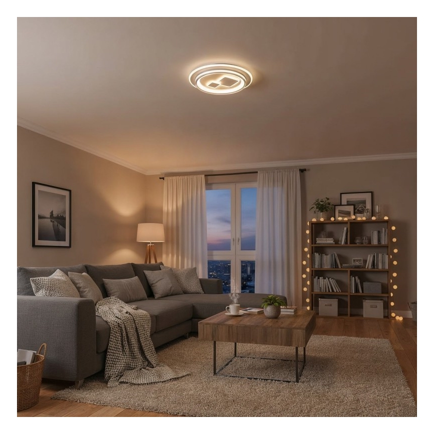 ITALUX - PARCO LED dimmējama griestu lampa LED/55W/230V 3000-6500K Ø 50 cm balta + tālvadība