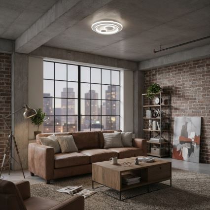 ITALUX - PARCO LED aptumšojams griestu gaismeklis LED/55W/230V 3000-6500K, diametrs 50 cm, balts + tālvadība