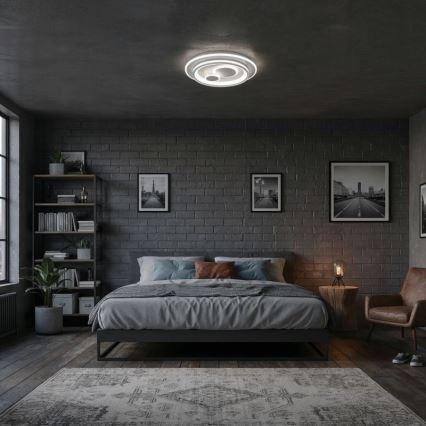 ITALUX - PARCO LED aptumšojams griestu gaismeklis LED/55W/230V 3000-6500K, diametrs 50 cm, balts + tālvadība
