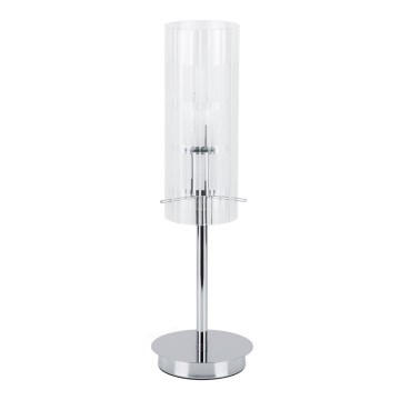 ITALUX - Galda lampa MAX 1xE27/60W/230V spīdīgi hromēts/caurspīdīga