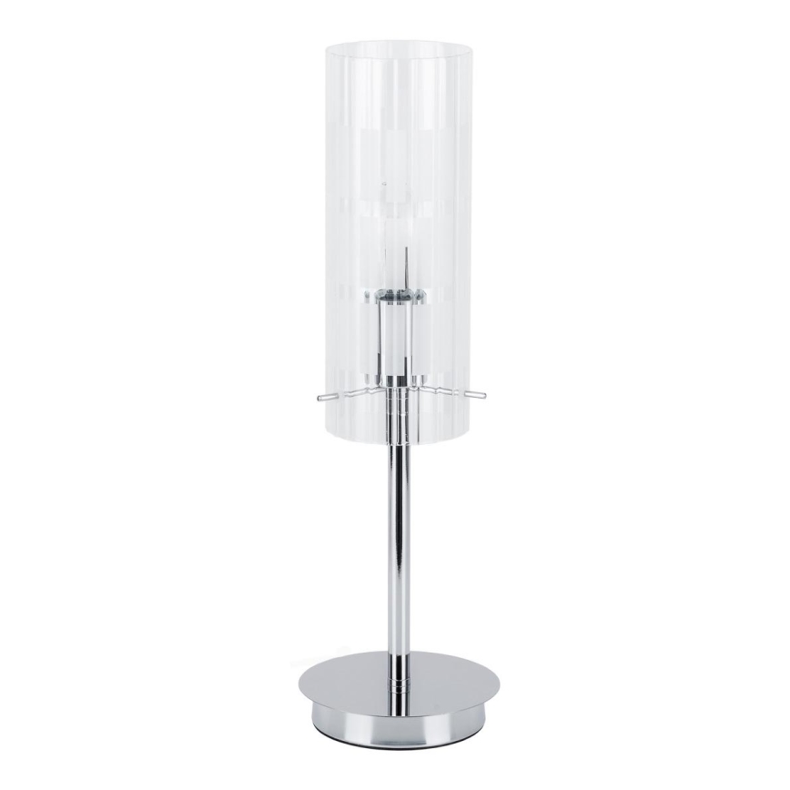 ITALUX - Galda lampa MAX 1xE27/60W/230V spīdīgi hromēts/caurspīdīga