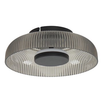 ITALUX - LED griestu gaismeklis PASSO LED/8W/230V 3000K Ø 25 cm dūmakaini melns