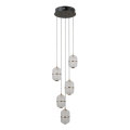 ITALUX - LED lustra uz troses ALANI 5xLED/5,6W/230V 3000K melna/zelta