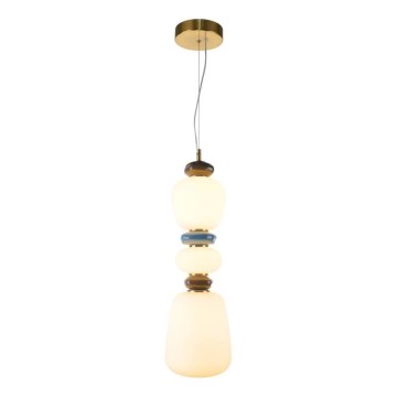 ITALUX - LED lustra uz troses EVANS LED/19W/230V 3000K zelta/zila/brūna