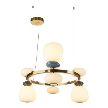 ITALUX - LED lustrs uz troses EVANS LED/33W/230V 3000K zelta/zila/brūna