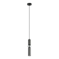 ITALUX - Lustra ar auklu ISIDORA 1xGU10/25W/230V antracīta/spīdīgi hromēts