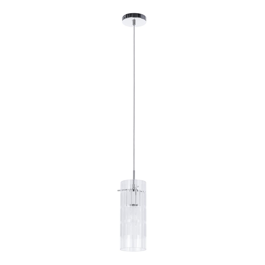 ITALUX - Lustra ar auklu MAX 1xE27/60W/230V spīdīgi hromēts/caurspīdīga