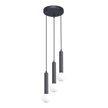 ITALUX - Lustra uz kabeļa FILANO 3xG9/5W/230V melna