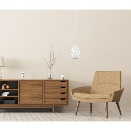 ITALUX - Lustra ar auklu HARLEY 1xE27/40W/230V balta