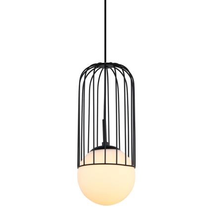 ITALUX - Lustra ar auklu MATTY 1xE27/40W/230V 100 cm melna