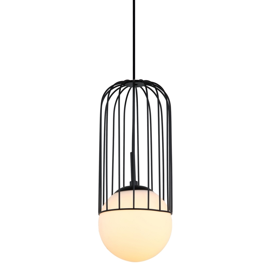 ITALUX - Lustra ar auklu MATTY 1xE27/40W/230V 100 cm melna