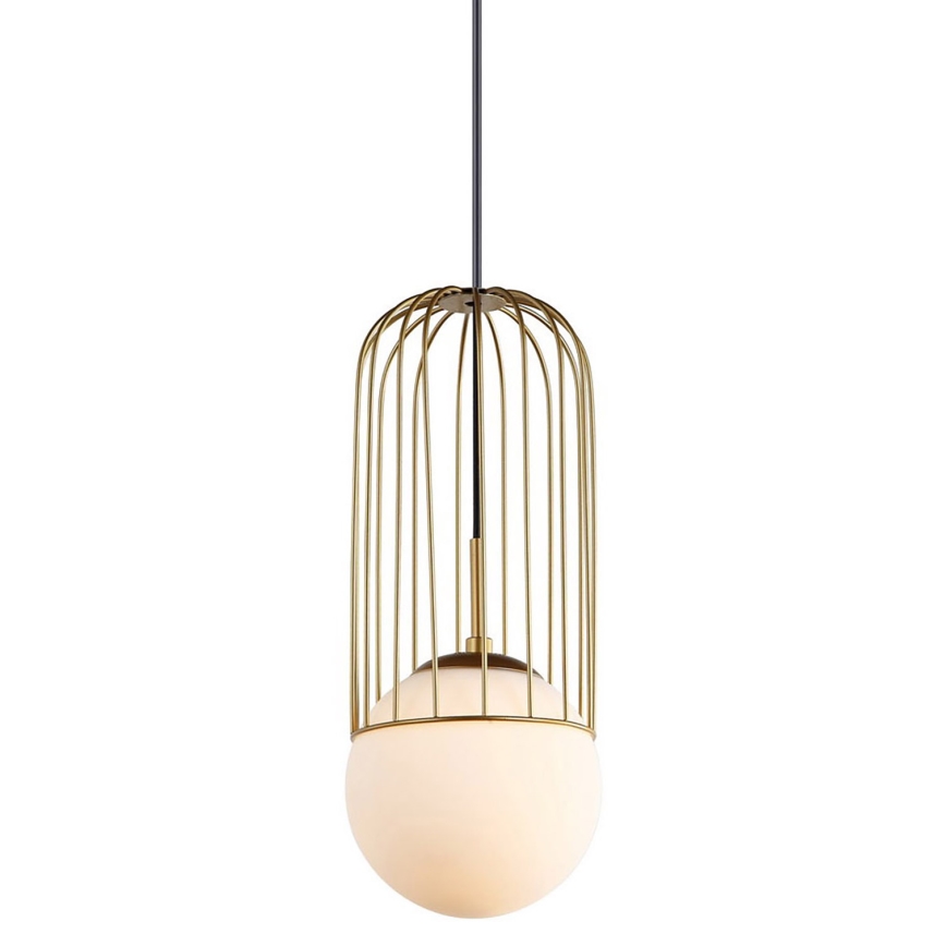 ITALUX - Lustra ar auklu MATTY 1xE27/40W/230V 100 cm zelta