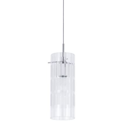 ITALUX - Lustra ar auklu MAX 1xE27/60W/230V spīdīgi hromēts/caurspīdīga