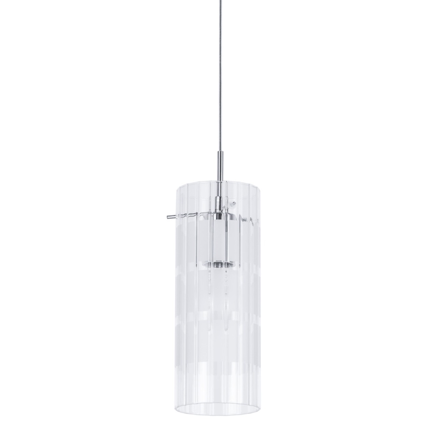 ITALUX - Lustra ar auklu MAX 1xE27/60W/230V spīdīgi hromēts/caurspīdīga