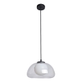 ITALUX - Pakaramā lampa uz troses AINALE 1xG9/7W/230V melna/caurspīdīga