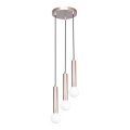 ITALUX - Pakaramā lampa uz vada FILANO 3xG9/5W/230V rozā zelta krāsā