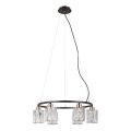 ITALUX - Pakaramā lustra uz vada SIMONA 6xE14/40W/230V melna/zelta
