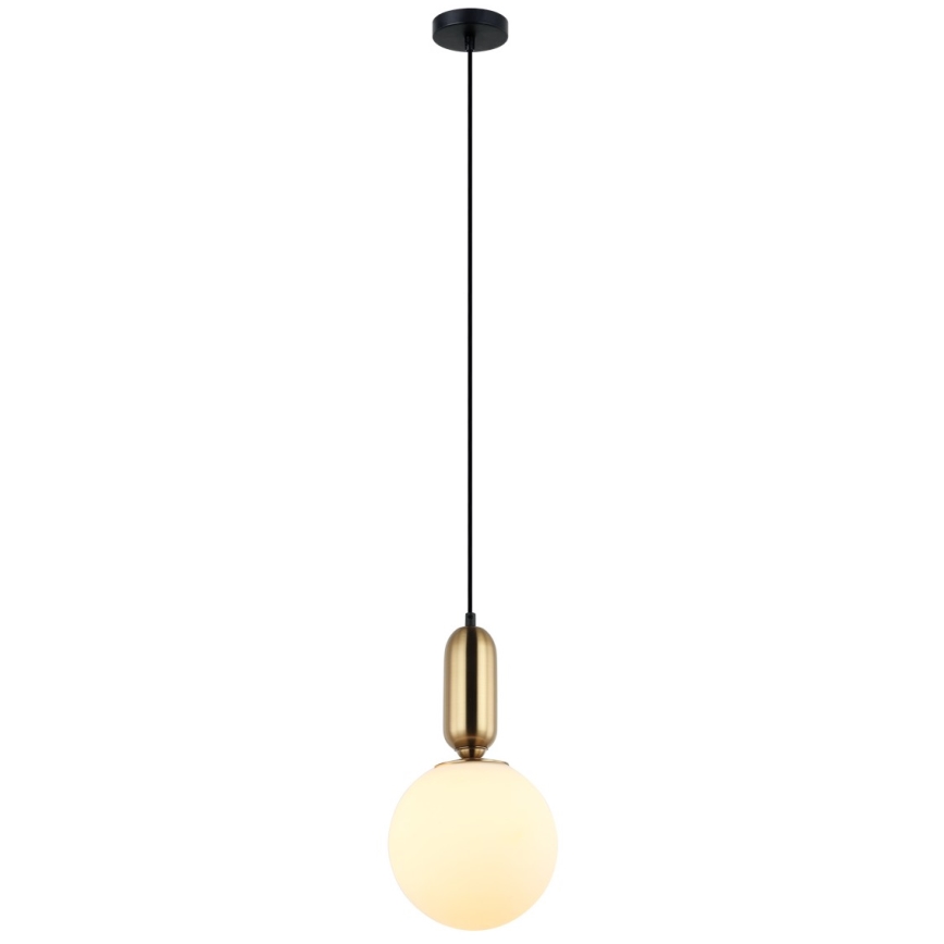 ITALUX - Lustra ar auklu ALDEVA 1xE27/40W/230V d. 20 cm melna/bronza