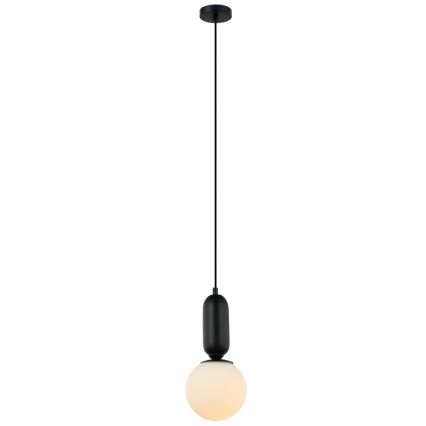 ITALUX - Lustra ar auklu ALDEVA 1xE27/40W/230V melna
