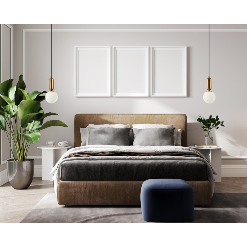 ITALUX - Lustra ar auklu ALDEVA 1xE27/40W/230V bronza