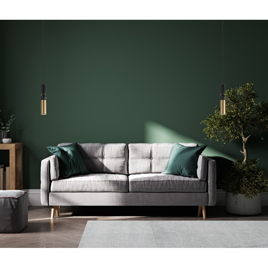 ITALUX - Lustra ar auklu ISIDORA 1xGU10/25W/230V melna/bronza
