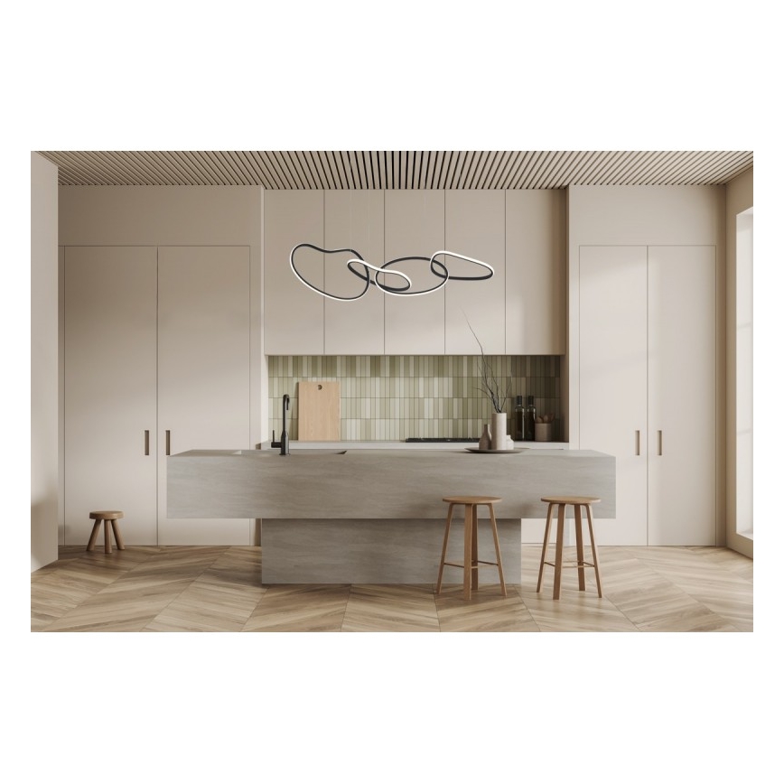ITALUX - LED lustra uz troses FONTE LED/60W/230V 3000/4000/6000K melna