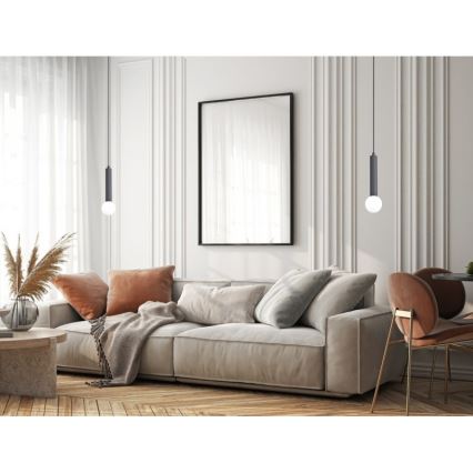 ITALUX - Karājoša lampa uz vada FILANO 1xG9/5W/230V melna