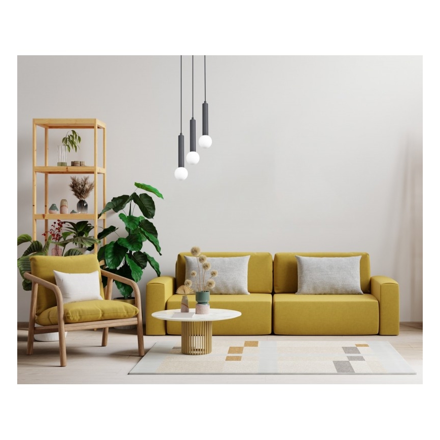 ITALUX - Lustra uz kabeļa FILANO 3xG9/5W/230V melna