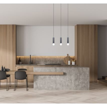 ITALUX - lustra uz vada MACERA 3xE27/40W/230V melna
