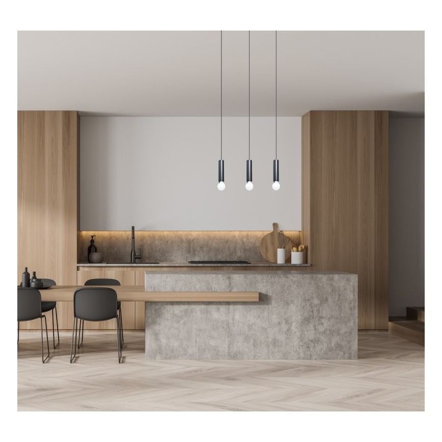 ITALUX - lustra uz vada MACERA 3xE27/40W/230V melna