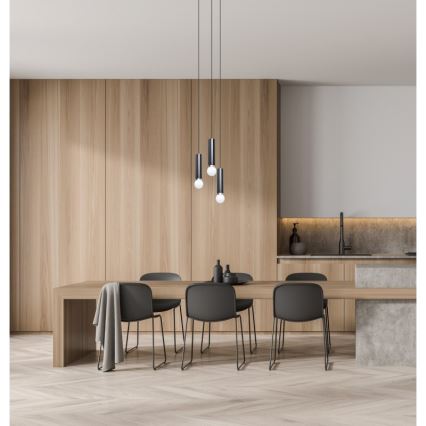 ITALUX - MACERA pakarināma lustra uz kabeļa 3xE27/40W/230V melna