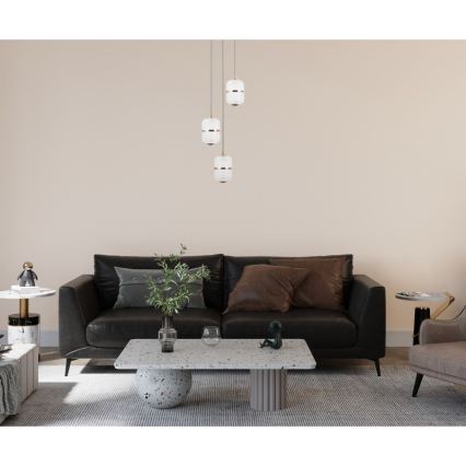 ITALUX - LED lustra uz troses ALANI 3xLED/5W/230V 3000K zelta