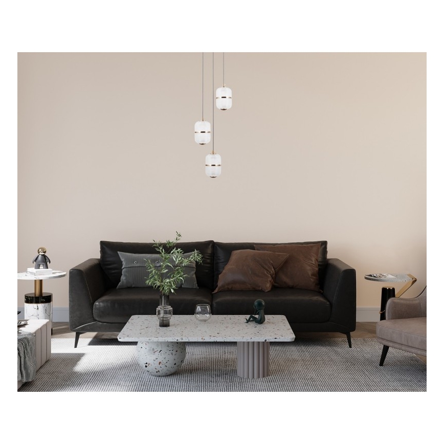 ITALUX - LED lustra uz troses ALANI 3xLED/5W/230V 3000K zelta
