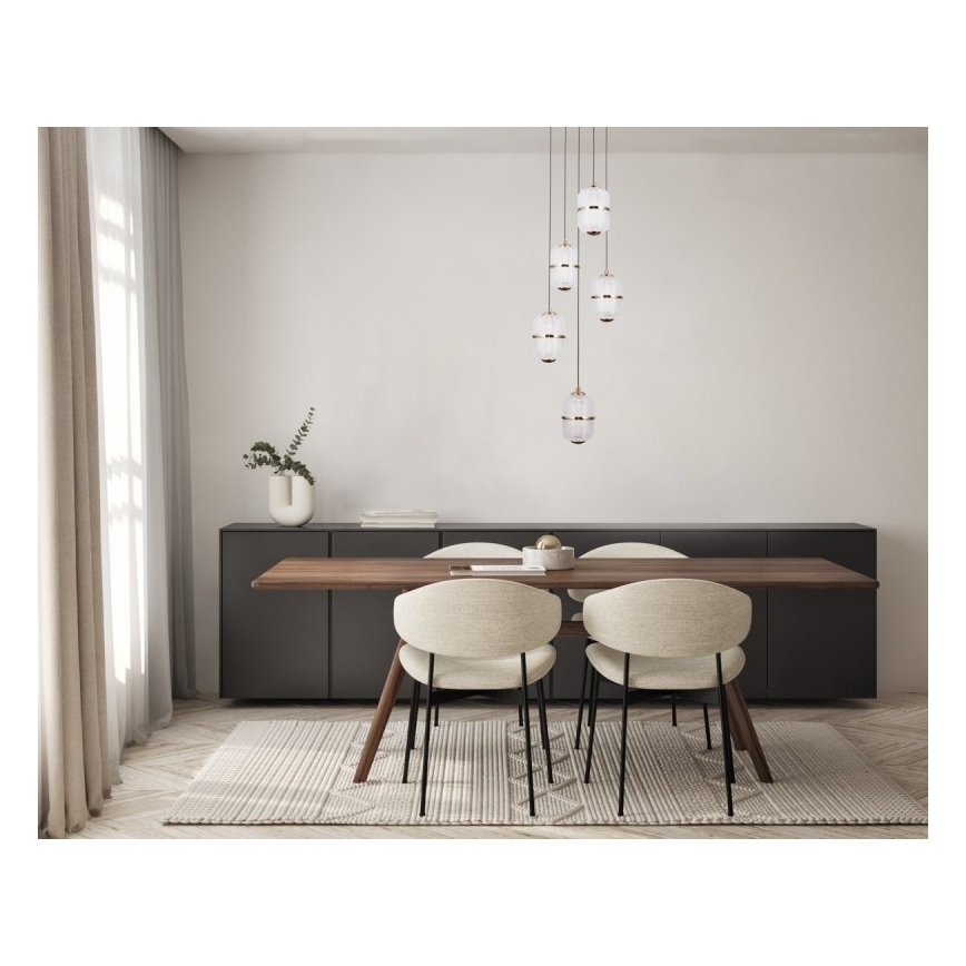 ITALUX - LED lustra ar kabeli ALANI 5xLED/5,6W/230V 3000K zelta