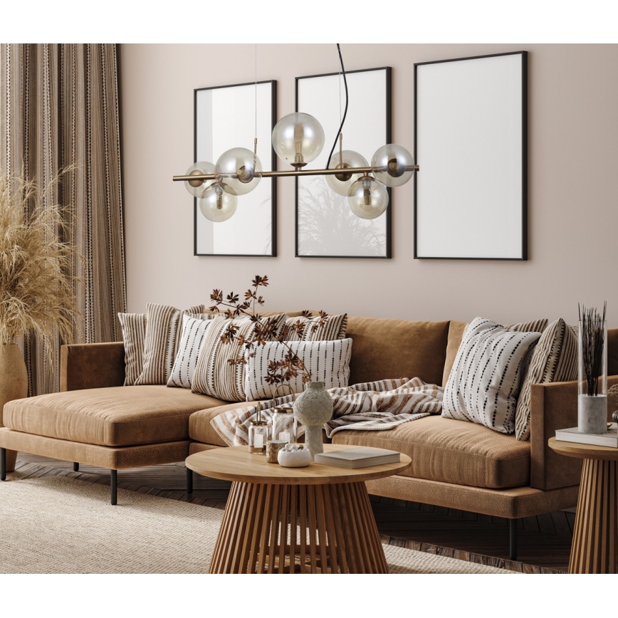 ITALUX - Lustra ar auklu CANELLO 7xG9/5W/230V misiņš