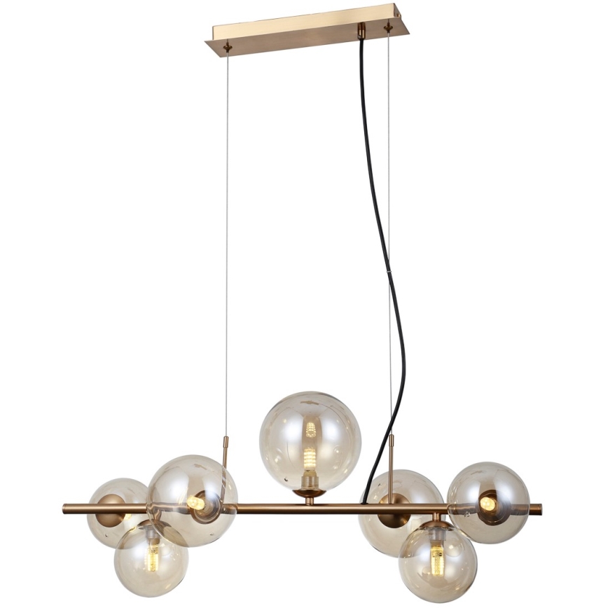 ITALUX - Lustra ar auklu CANELLO 7xG9/5W/230V misiņš