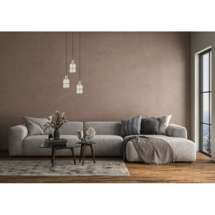 ITALUX - Lustra uz kabeļa ALMA 3xE27/40W/230V zelta