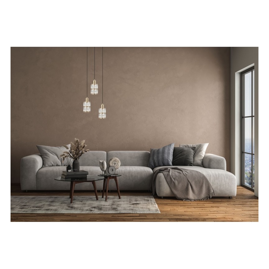 ITALUX - Lustra uz kabeļa ALMA 3xE27/40W/230V zelta