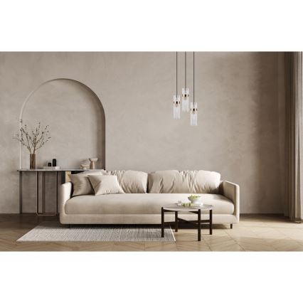 ITALUX - TARASO piekaramā lustra uz troses 3xE14/40W/230V melna/zelta