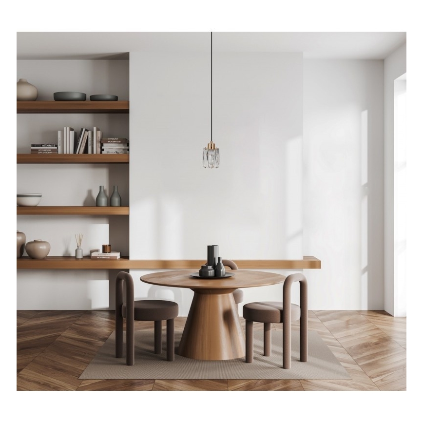 ITALUX - Lustra uz troses TORNO 1xE14/40W/230V melna/zelta