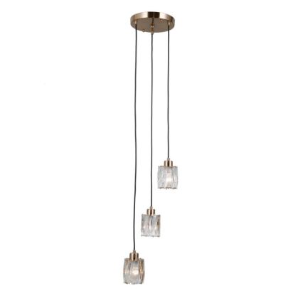 ITALUX - Lustra uz kabeļa TORNO 3xE14/40W/230V zelta krāsā