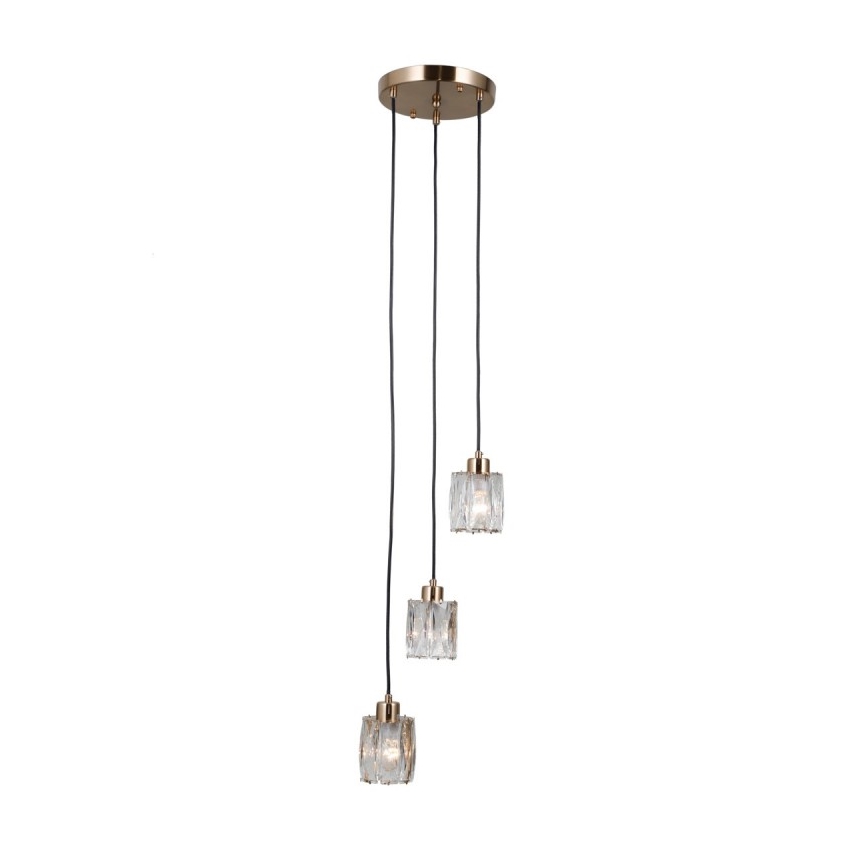ITALUX - Lustra uz kabeļa TORNO 3xE14/40W/230V zelta krāsā