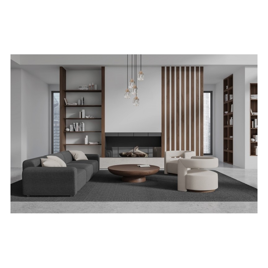 ITALUX - Piekaramā lampa ar kabeli TORNO 5xE14/40W/230V zeltaina