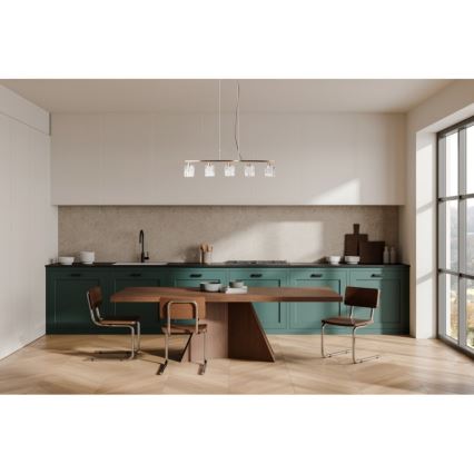 ITALUX - Lustra uz troses SIMONA 5xE14/40W/230V zeltaina