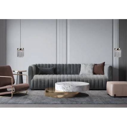 ITALUX - Lustra ar auklu SABRIGA 1xE14/40W/230V matēts hroms