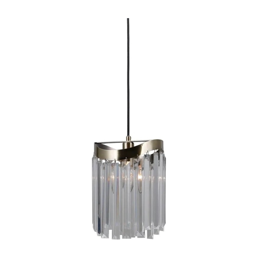 ITALUX - Lustra ar auklu SABRIGA 1xE14/40W/230V matēts hroms