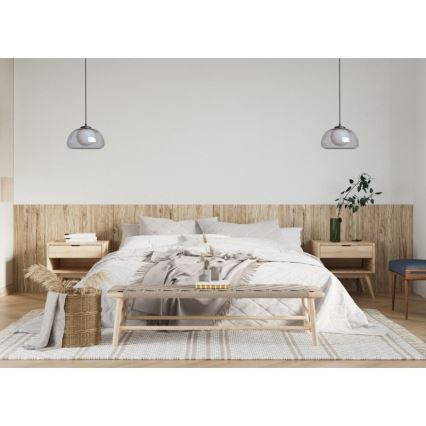 ITALUX - Karājoša lampa uz kabeļa AINALE 1xG9/7W/230V melna/dūmakaina