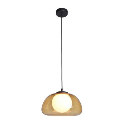 ITALUX - Karājošā lampa uz kabeļa AINALE 1xG9/7W/230V melna/dūmota brūna