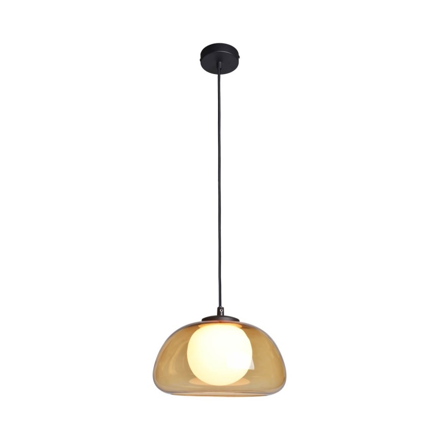 ITALUX - Karājošā lampa uz kabeļa AINALE 1xG9/7W/230V melna/dūmota brūna